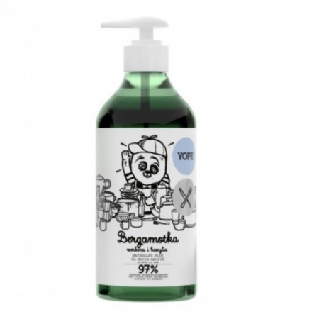 YOPE Naturalny płyn do mycia naczyń BERGAMOTKA, WERBENA, BAZYLIA 750 ml